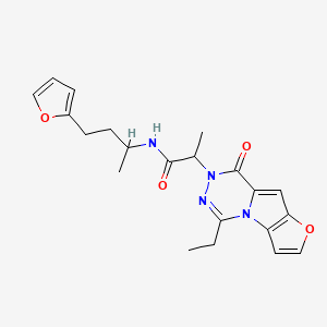 2-(1-ethyl-4-oxo-3-furo[3,4]pyrrolo[3,5-c][1,2,4]triazinyl)-N-[4-(2-furanyl)butan-2-yl]propanamide