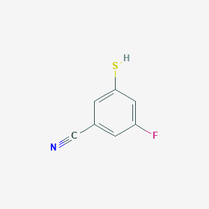 molecular formula C7H4FNS B12289213 3-Fluoro-5-mercaptobenzonitrile 