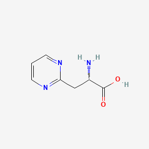 molecular formula C7H9N3O2 B12289250 (2S)-2-amino-3-(pyrimidin-2-yl)propanoic acid 