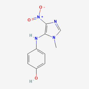 molecular formula C10H10N4O3 B1228928 4-[(3-甲基-5-硝基-4-咪唑基)氨基]苯酚 