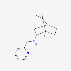 molecular formula C16H24N2 B12289280 1,7,7-Trimethyl-N-(pyridin-2-ylmethyl)bicyclo[2.2.1]heptan-2-amine 