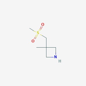 molecular formula C6H13NO2S B12289322 3-Methyl-3-(methylsulfonylmethyl)azetidine 