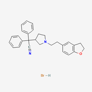 2-[1-[2-(2,3-Dihydro-1-benzofuran-5-yl)ethyl]pyrrolidin-3-yl]-2,2-diphenylacetonitrile;hydrobromide