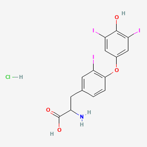 molecular formula C15H13ClI3NO4 B12289341 2-Amino-3-[4-(4-hydroxy-3,5-diiodophenoxy)-3-iodophenyl]propanoic acid;hydrochloride 