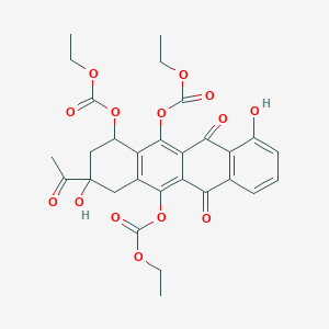 [2-acetyl-4,12-bis(ethoxycarbonyloxy)-2,7-dihydroxy-6,11-dioxo-3,4-dihydro-1H-tetracen-5-yl] ethyl carbonate