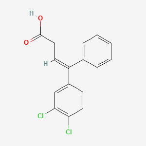 molecular formula C16H12Cl2O2 B12289358 (E)-4-(3,4-dichlorophenyl)-4-phenylbut-3-enoic acid 