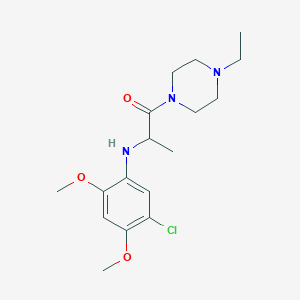 molecular formula C17H26ClN3O3 B1228936 2-(5-氯-2,4-二甲氧基苯胺基)-1-(4-乙基-1-哌嗪基)-1-丙酮 