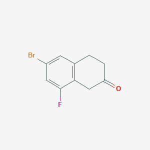 molecular formula C10H8BrFO B12289372 6-Bromo-8-fluoro-3,4-dihydronaphthalen-2(1H)-one 