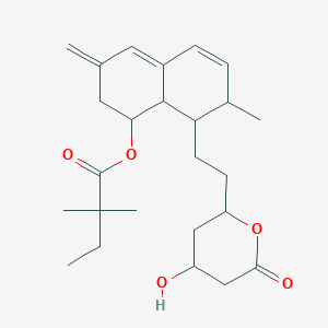 [8-[2-(4-hydroxy-6-oxooxan-2-yl)ethyl]-7-methyl-3-methylidene-2,7,8,8a-tetrahydro-1H-naphthalen-1-yl] 2,2-dimethylbutanoate