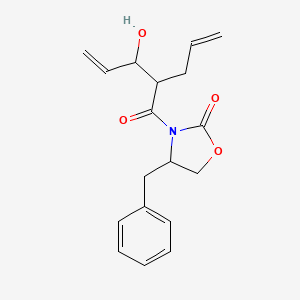 molecular formula C18H21NO4 B12289437 4-Benzyl-3-(3-hydroxy-2-prop-2-enylpent-4-enoyl)-1,3-oxazolidin-2-one 