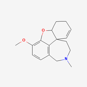 molecular formula C17H21NO2 B12289463 9-Methoxy-4-methyl-11-oxa-4-azatetracyclo[8.6.1.01,12.06,17]heptadeca-6(17),7,9,15-tetraene 