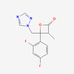 4-(2,4-Difluorophenyl)-3-methyl-4-(1,2,4-triazol-1-ylmethyl)oxetan-2-one