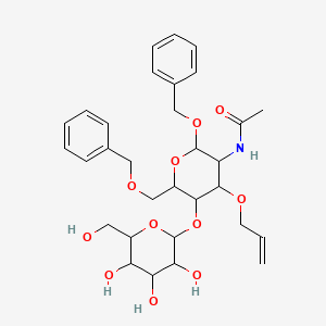 Benzyl 2-(acetamido)-2-deoxy-6-O-benzyl-3-O-2-propen-1-YL-4-O-[beta-D-galactopyranosyl]-alpha-D-glucopyranoside