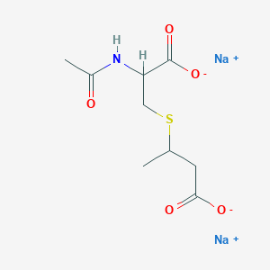 molecular formula C9H13NNa2O5S B12289485 Disodium;3-(2-acetamido-2-carboxylatoethyl)sulfanylbutanoate 