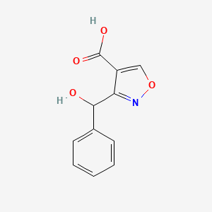 molecular formula C11H9NO4 B12289486 3-[Hydroxy(phenyl)methyl]isoxazole-4-carboxylic Acid 