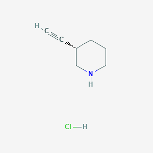 molecular formula C7H12ClN B12289526 (3S)-3-ethynylpiperidine;hydrochloride 