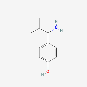 molecular formula C10H15NO B12289534 4-(1-Amino-2-methylpropyl)phenol 