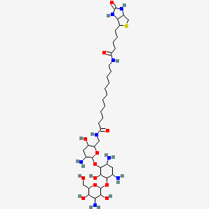 molecular formula C40H74N8O12S B12289549 N-Biotinyl-12-aminododecanoyltobramycin Amide 