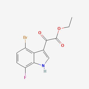 molecular formula C12H9BrFNO3 B12289559 Ethyl 2-(4-Bromo-7-fluoro-3-indolyl)-2-oxoacetate 