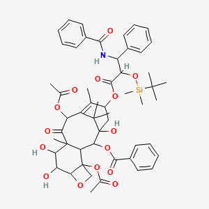 molecular formula C53H65NO15Si B12289570 [4,12-Diacetyloxy-15-[3-benzamido-2-[tert-butyl(dimethyl)silyl]oxy-3-phenylpropanoyl]oxy-1,8,9-trihydroxy-10,14,17,17-tetramethyl-11-oxo-6-oxatetracyclo[11.3.1.03,10.04,7]heptadec-13-en-2-yl] benzoate 