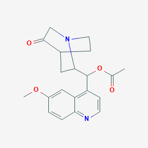 [(6-Methoxyquinolin-4-yl)-(5-oxo-1-azabicyclo[2.2.2]octan-2-yl)methyl] acetate