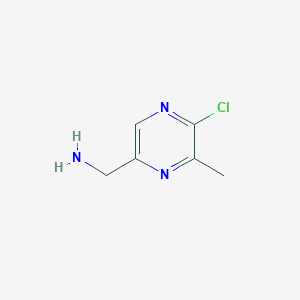 molecular formula C6H8ClN3 B12289615 (5-Chloro-6-methylpyrazin-2-YL)methanamine 