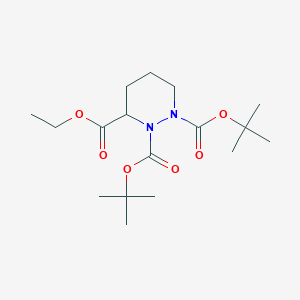 molecular formula C17H30N2O6 B12289635 1-O,2-O-ditert-butyl 3-O-ethyl diazinane-1,2,3-tricarboxylate 