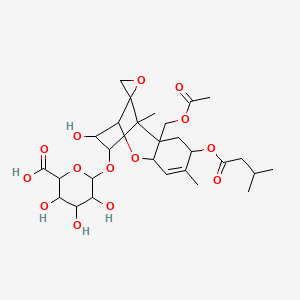 6-[2-(Acetyloxymethyl)-10-hydroxy-1,5-dimethyl-4-(3-methylbutanoyloxy)spiro[8-oxatricyclo[7.2.1.02,7]dodec-5-ene-12,2'-oxirane]-11-yl]oxy-3,4,5-trihydroxyoxane-2-carboxylic acid