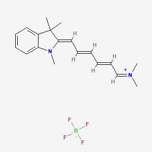 molecular formula C19H25BF4N2 B12289644 2-[6-(Dimethylamino)hexa-1,3,5-trienyl]-1,3,3-trimethyl-3h-indolium tetrafluoroborate 