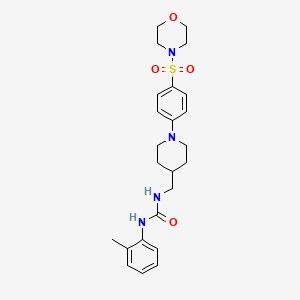 molecular formula C24H32N4O4S B1228966 1-(2-甲基苯基)-3-[[1-[4-(4-吗啉基磺酰基)苯基]-4-哌啶基]甲基]脲 