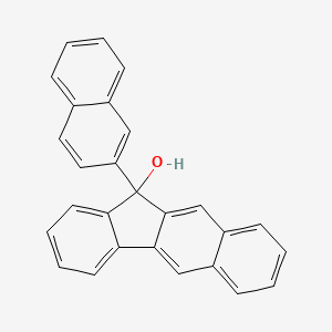 molecular formula C27H18O B12289666 11-(2-Naphthalenyl)-11H-benzo[b]fluoren-11-ol, homopolymer 