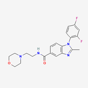 molecular formula C21H22F2N4O2 B1228967 1-(2,4-二氟苯基)-2-甲基-N-[2-(4-吗啉基)乙基]-5-苯并咪唑甲酰胺 
