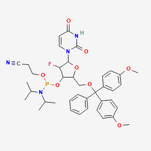 molecular formula C39H46FN4O8P B12289690 1-(2'-Deoxy-5'-O-DMT-2'-fluoro-b-D-arabinofuranosyl)uracil 3'-CE-phosphoramidite 