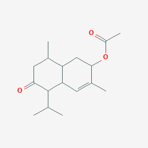 (3,8-dimethyl-6-oxo-5-propan-2-yl-2,4a,5,7,8,8a-hexahydro-1H-naphthalen-2-yl) acetate