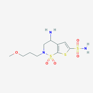 4-amino-2-(3-methoxypropyl)-3,4-dihydro-2H-thieno[3,2-e][1,2]thiazine-6-sulfonamide 1,1-dioxide