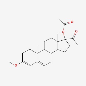 molecular formula C24H34O4 B12289705 17-(Acetyloxy)-3-methoxy-pregna-3,5-dien-20-one 