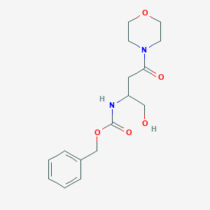 Carbamic acid, N-[(1R)-1-(hydroxymethyl)-3-(4-morpholinyl)-3-oxopropyl]-, phenylmethyl ester