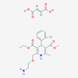 (E)-but-2-enedioic acid; O3-ethyl O5-methyl 2-(2-azanylethoxymethyl)-4-(2-chlorophenyl)-6-methyl-1,4-dihydropyridine-3,5-dicarboxylate