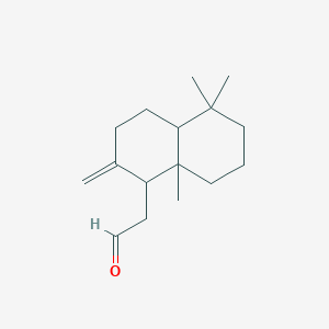 molecular formula C16H26O B12289723 1-Naphthaleneacetaldehyde, decahydro-5,5,8a-trimethyl-2-methylene- 