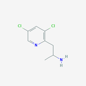 molecular formula C8H10Cl2N2 B12289736 1-(3,5-Dichloropyridin-2-yl)propan-2-amine 