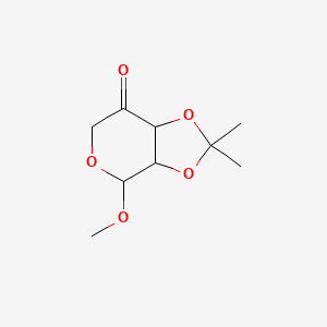 molecular formula C9H14O5 B12289754 4-methoxy-2,2-dimethyl-4,7a-dihydro-3aH-[1,3]dioxolo[4,5-c]pyran-7-one 