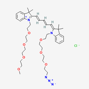 (2Z)-1-[2-[2-[2-(2-azidoethoxy)ethoxy]ethoxy]ethyl]-2-[(2E,4E)-5-[1-[2-[2-[2-(2-methoxyethoxy)ethoxy]ethoxy]ethyl]-3,3-dimethylindol-1-ium-2-yl]penta-2,4-dienylidene]-3,3-dimethylindole;chloride