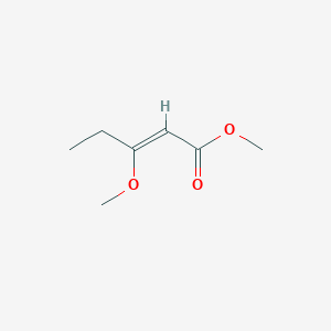 molecular formula C7H12O3 B12289793 Methyl 3-methoxy-2-pentenoate 