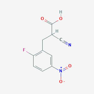 2-Cyano-3-(2-fluoro-5-nitrophenyl)propionic Acid