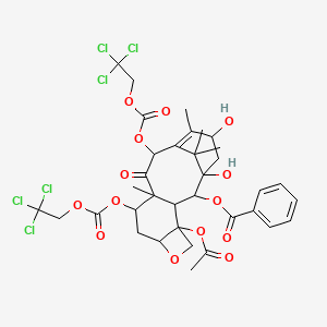 Carbonic acid,(2aR,4S,4aS,6R,9S,11S,12S,12aR,12bS)-12b-(acetyloxy)-12-(benzoyloxy)-2a,3,4,4a,5,6,9,10,11,12,12a,12b-dodecahydro-9,11-dihydroxy-4a,8,13,13-tetramethyl-5-oxo-7,11-methano-1H-cyclodeca[3,4]benz[1,2-b]oxete-4,6-diyl bis(2,2,2-trichloroethyl) ester