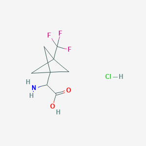 2-Amino-2-[3-(trifluoromethyl)bicyclo[1.1.1]pentan-1-yl]acetic acid hydrochloride