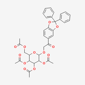 1-(2,2-Diphenyl-1,3-benzodioxol-5-yl)-2-[(2,3,4,6-tetra-O-acetyl-beta-D-glucopyranosyl)oxy]ethanone