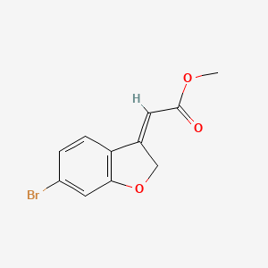 molecular formula C11H9BrO3 B12289899 methyl (2Z)-2-(6-bromo-1-benzofuran-3-ylidene)acetate 