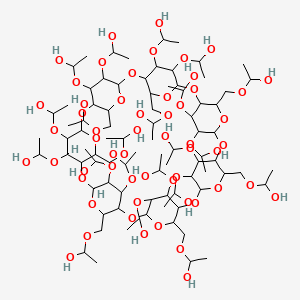 molecular formula C84H154O56 B1228990 Hydroxyethyl-|A-cyclodextrin 