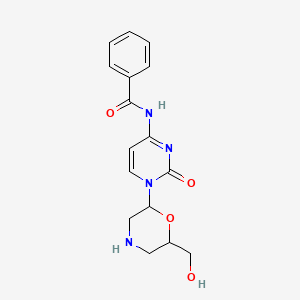 N-[1-[6-(hydroxymethyl)morpholin-2-yl]-2-oxopyrimidin-4-yl]benzamide